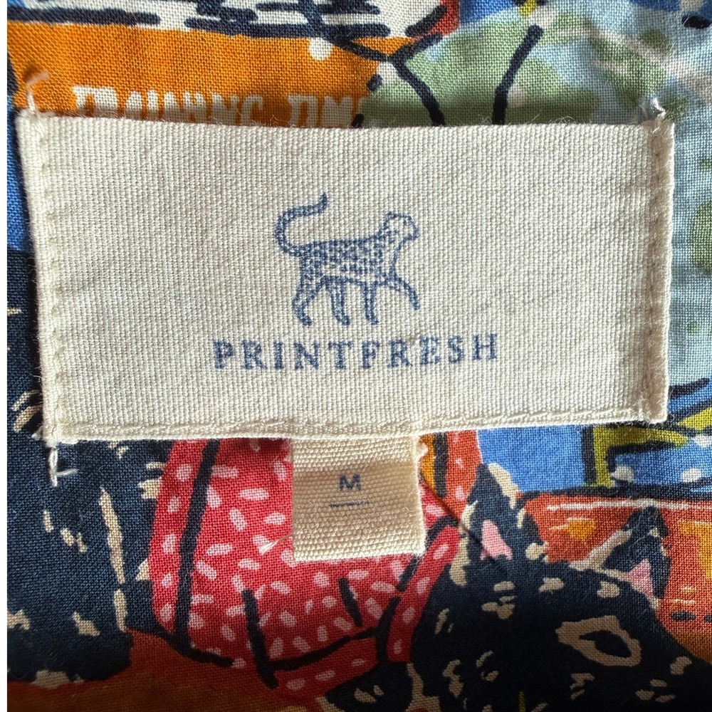 Printfresh Blue Novelty Print Cotton Nightgown - Picture 2 of 9